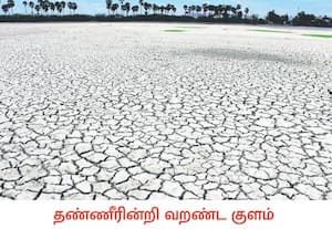 திண்டுக்கல் அருகே உள்ள ராமையன்பட்டி குளம் மழை இல்லாததால் தண்ணீரின்றி ...