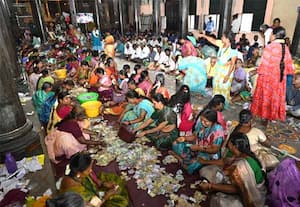 திருவண்ணாமலை அருணாசலேஸ்வரர் கோவில் ஆவணி மாதம்  பக்தர்கள் செலுத்திய ...