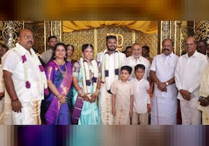 மதுரை யாதவர் கல்லூரி பொருளாளர் கிருஷ்ணவேல் இல்லத் திருமண விழாவில் ...