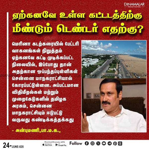 ஏற்கனவே உள்ள கட்டடத்திற்கு மீண்டும் டெண்டர் எதற்கு? 