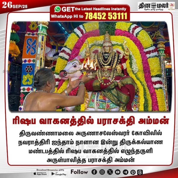 ரிஷப வாகனத்தில் பராசக்தி அம்மன் 
