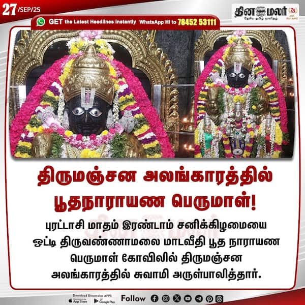 திருமஞ்சன அலங்காரத்தில் பூதநாராயண பெருமாள்! 