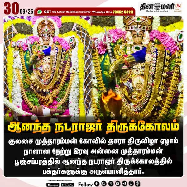 ஆனந்த நடராஜர் திருக்கோலம் 