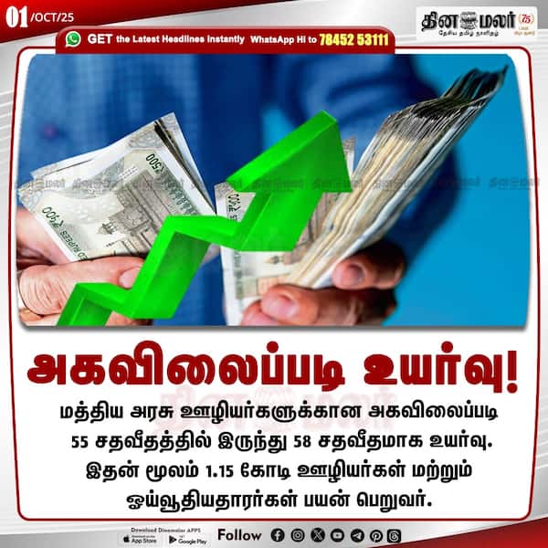 அகவிலைப்படி உயர்வு! 