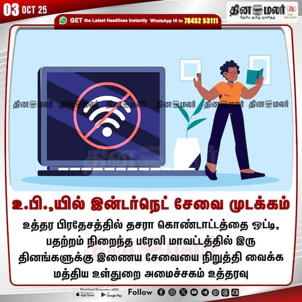 உ.பி.யில் இன்டர்நெட் சேவை முடக்கம் 