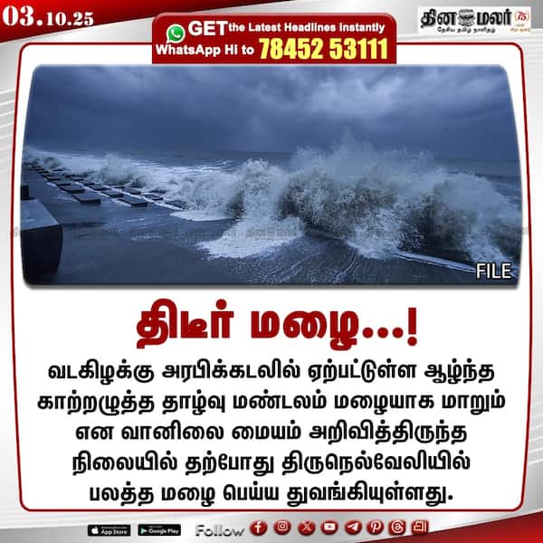 திடீர் மழை... ! 