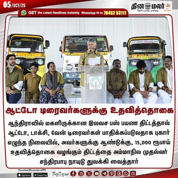 ஆட்டோ டிரைவர்களுக்கு உதவித்தொகை 