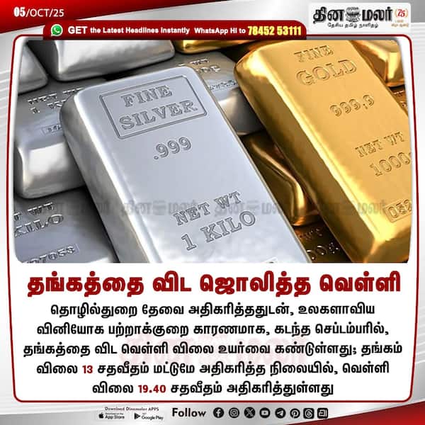 தங்கத்தை விட ஜொலித்த வெள்ளி 