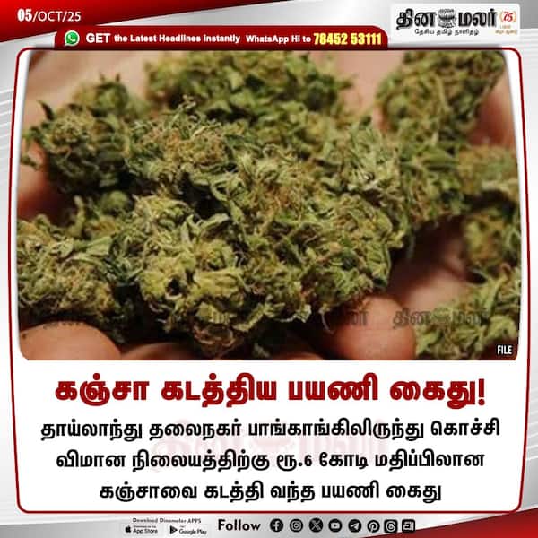 கஞ்சா கடத்திய பயணி கைது! 