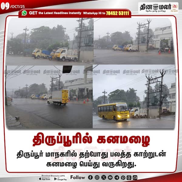 திருப்பூரில் கனமழை 