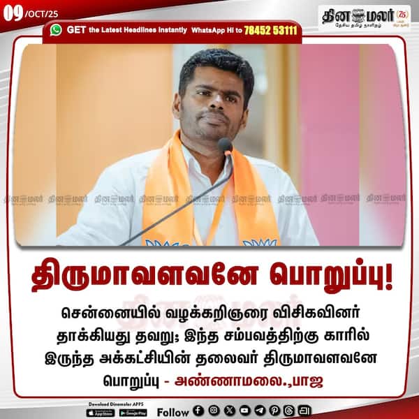 திருமாவளவனே பொறுப்பு! 
