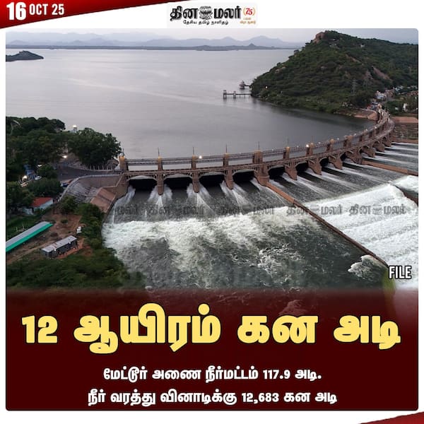 12 ஆயிரம் கன அடி 