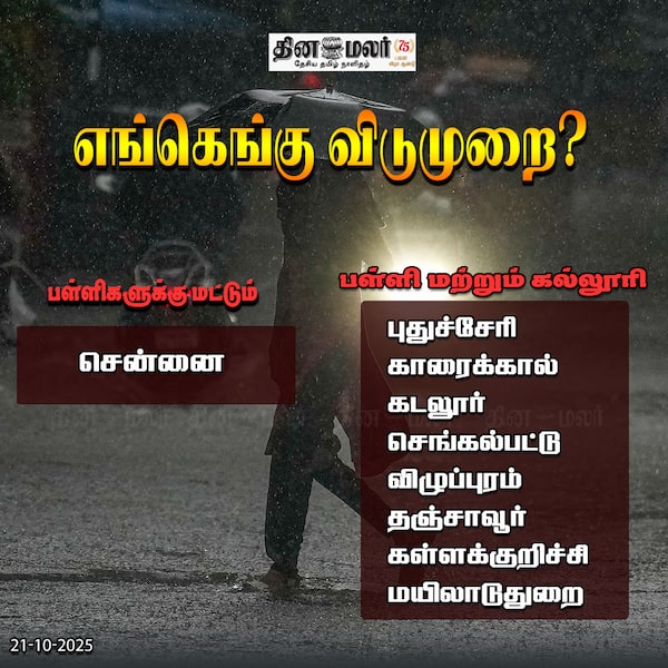 நாளை 22ம் தேதி எங்கெங்கு விடுமுறை 