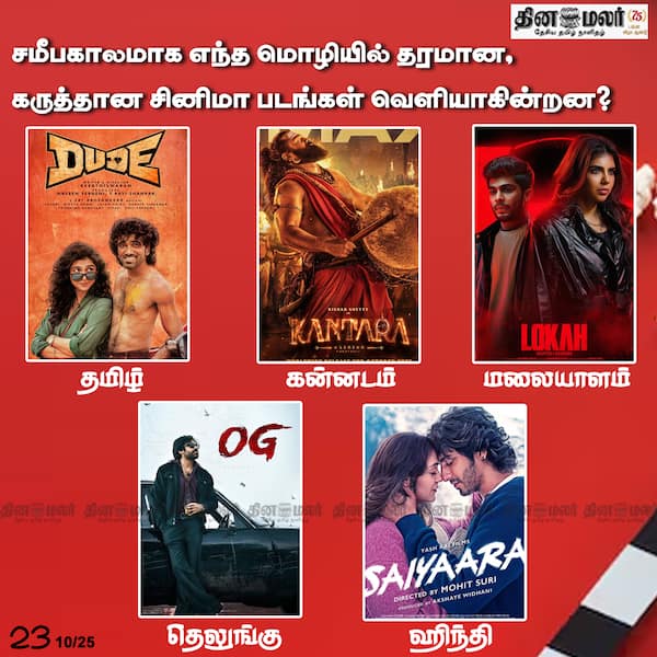 சமீபகாலமாக எந்த மொழியில் தரமான கருத்தான சினிமா படங்கள் வெளியாகின்றன?