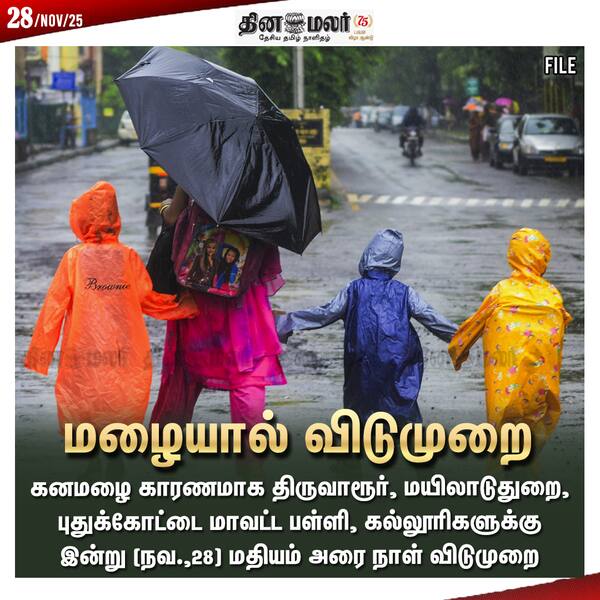 மழையால் விடுமுறை 