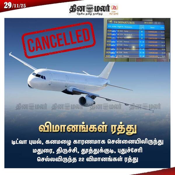 விமானங்கள் ரத்து 