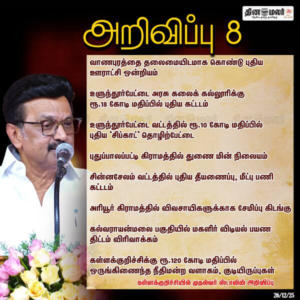 அறிவிப்பு 8 