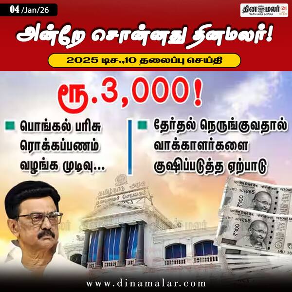 அன்றே சொன்னது தினமலர்! 