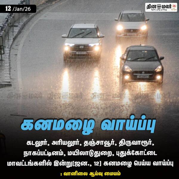 கனமழை வாய்ப்பு 