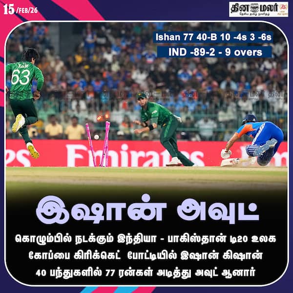 இஷான் அவுட் 