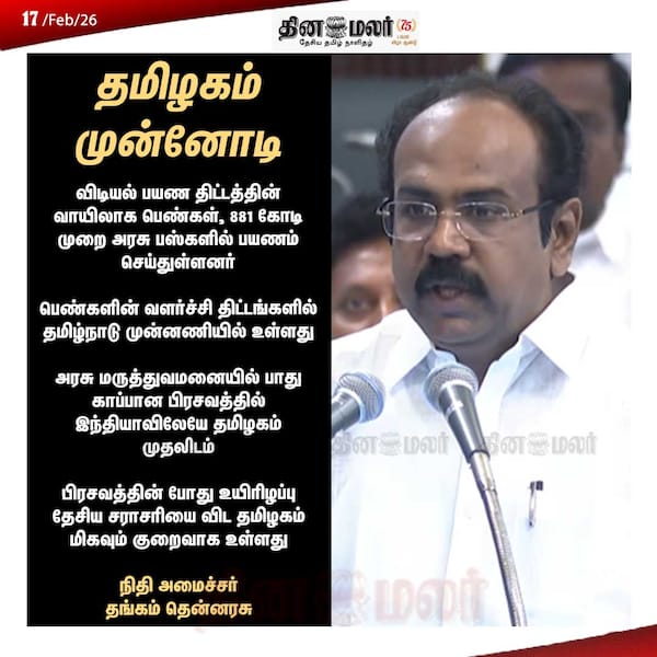 தமிழகம் முன்னோடி 