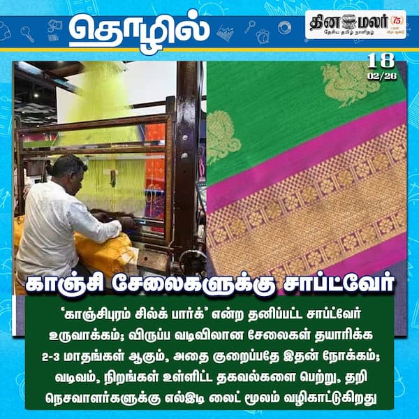 காஞ்சி சேலைகளுக்கு சாப்ட்வேர் 