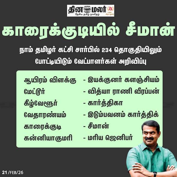 காரைக்குடியில் சீமான் 