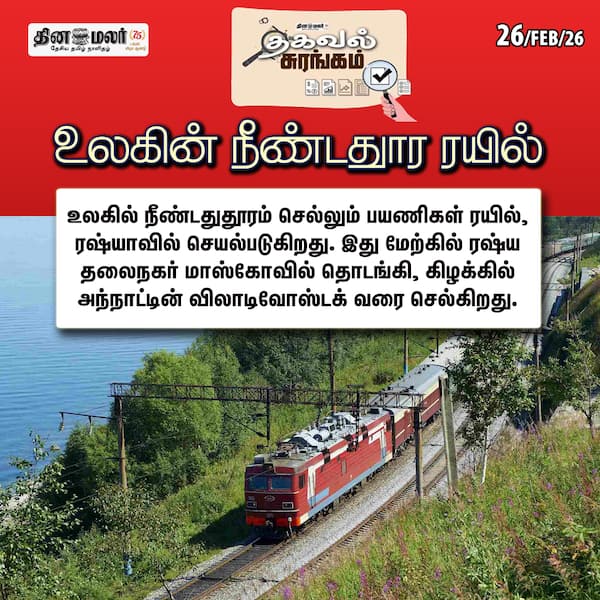 உலகின் நீண்டதுார ரயில் 