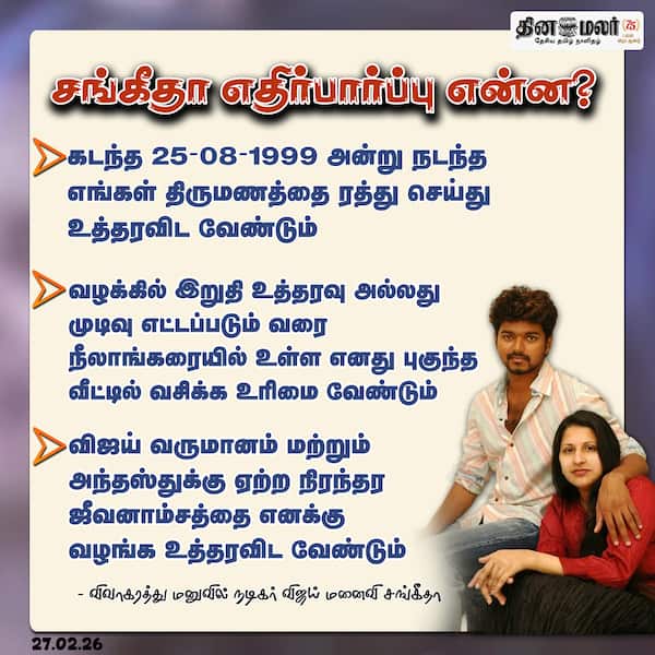 சங்கீதா எதிர்பார்ப்பு என்ன? 