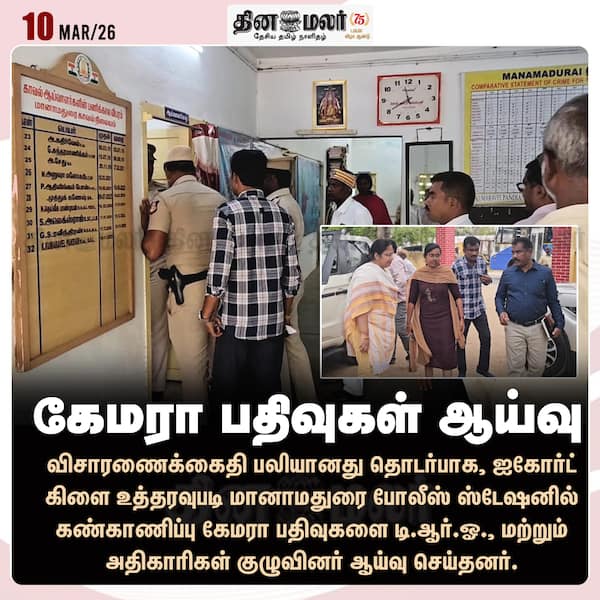 கேமரா பதிவுகள் ஆய்வு 