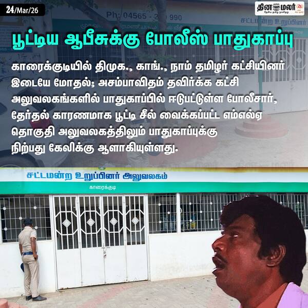 பூட்டிய ஆபீசுக்கு போலீஸ் பாதுகாப்பு 