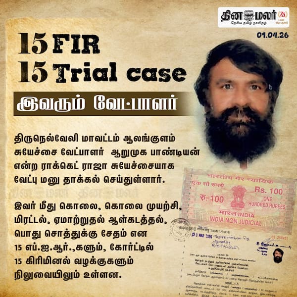 15 FIR 15 Trial case இவரும் வேட்பாளர்