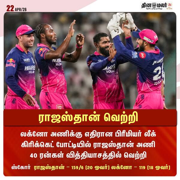 ராஜஸ்தான் வெற்றி 