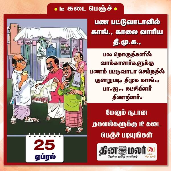 பண பட்டுவாடாவில் காங். காலை வாரிய தி.மு.க. 