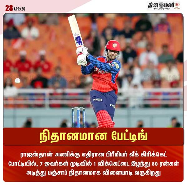 நிதானமான பேட்டிங் 