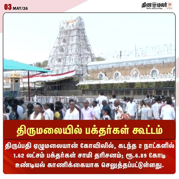 திருமலையில் பக்தர்கள் கூட்டம் 