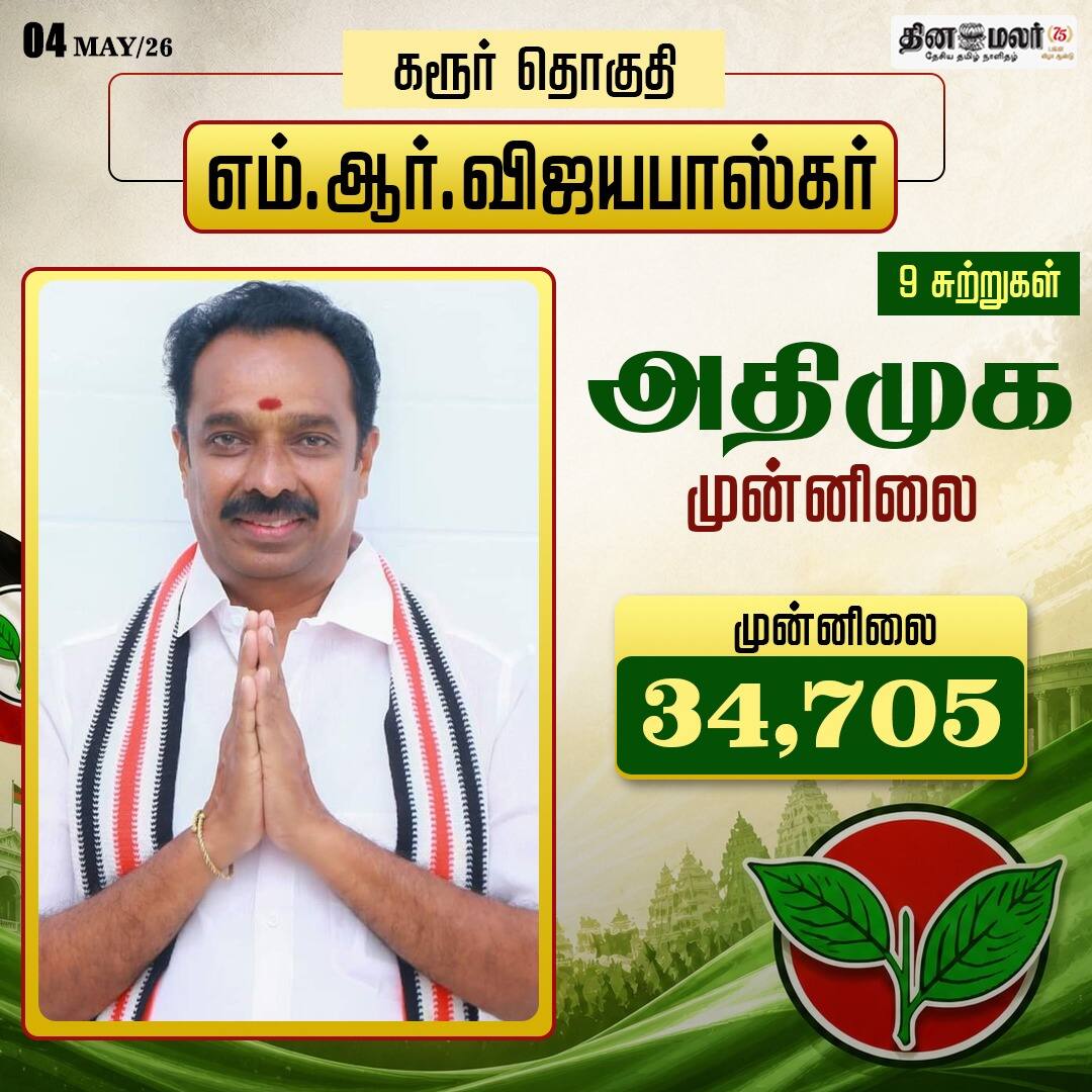கரூர் அதிமுக முன்னிலை