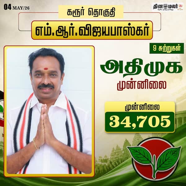 கரூர் அதிமுக முன்னிலை