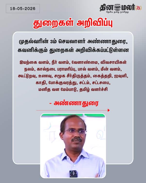 துறைகள் அறிவிப்பு 