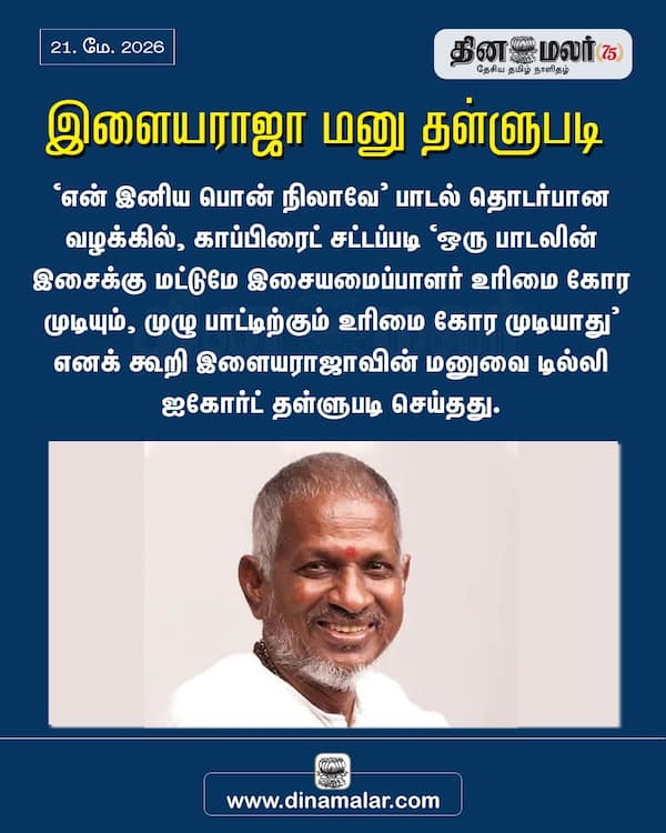 இளையராஜா மனு தள்ளுபடி