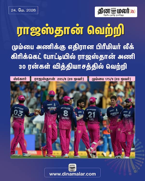 ராஜஸ்தான் வெற்றி 
