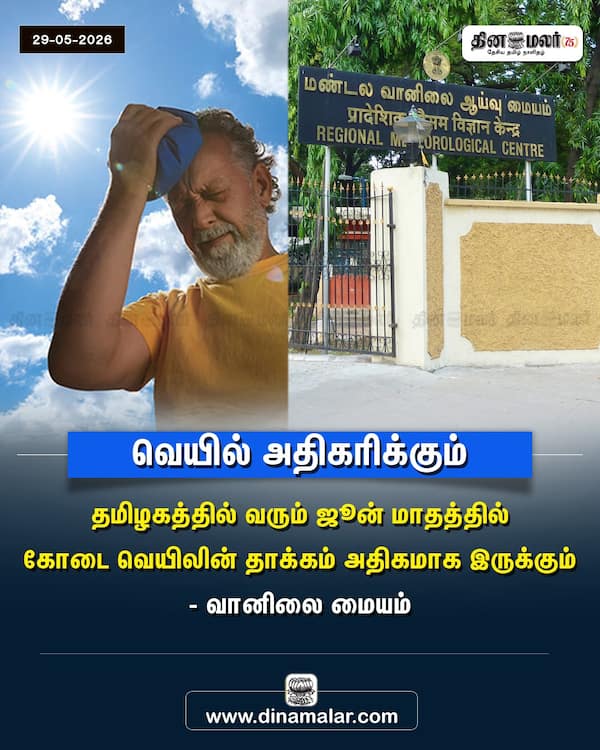 வெயில் அதிகரிக்கும் 
