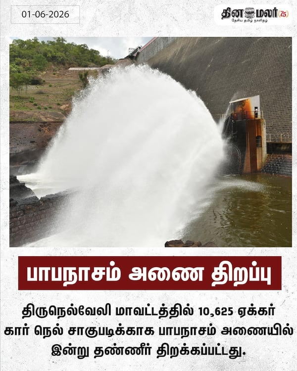 பாபநாசம் அணை திறப்பு 