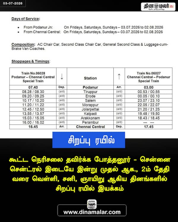 சிறப்பு ரயில் 