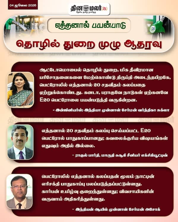 எத்தனால் பயன்பாடு தொழில் துறை முழு ஆதரவு பாடு