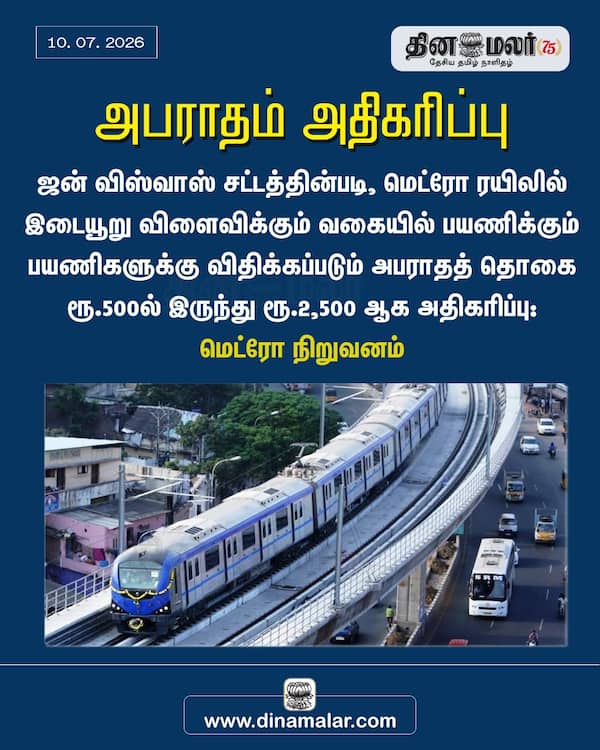 அபராதம் அதிகரிப்பு 