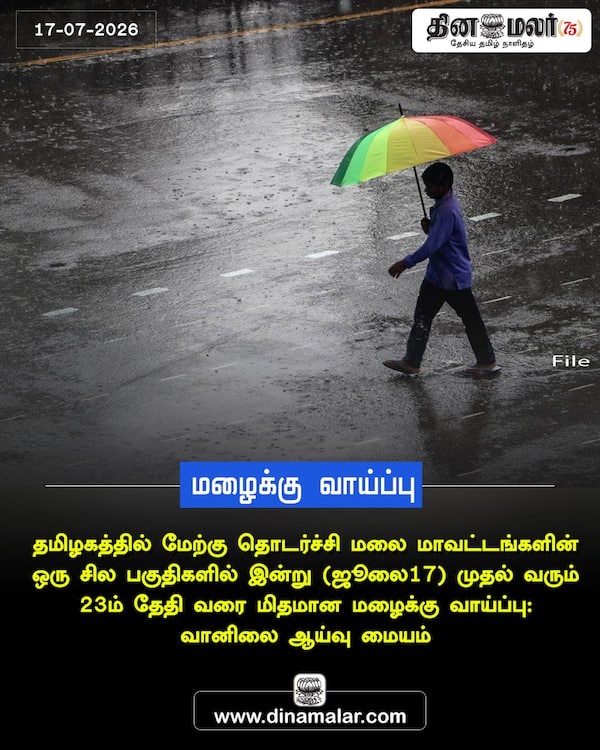 மழைக்கு வாய்ப்பு 
