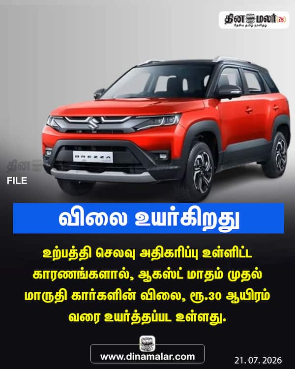 விலை உயர்கிறது 