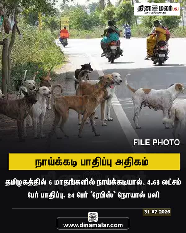 நாய்க்கடி பாதிப்பு அதிகம் 