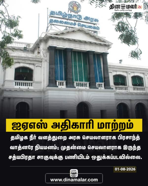 ஐஏஎஸ் அதிகாரி மாற்றம் 